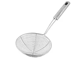 Potato Masher, Egg Whisker, Deep Fry Strainer And Chapatti Tong Set Of 4Pcs-thumb2