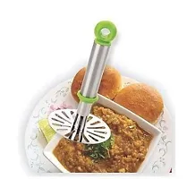 Useful Steel Potato Masher With Silicone Mini Oil Brush-thumb1