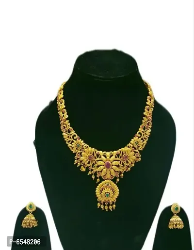 Alluring Copper Gold Plated Jewellery Sets For Women-thumb0