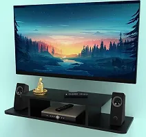 Woodencafe@BK-CBWooden Wall Mounted TV Unit Stand TV Cabinet Set Top Box/Setup Box Stand Wall Shelf for Home Living Room and Home Decor Items-thumb2