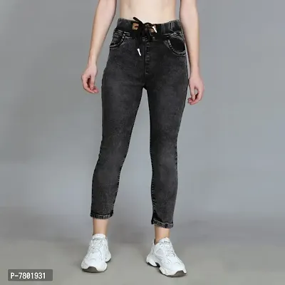 Stylish Quality for Women  Girls |  Washed Blue Jogger Jeans-thumb0
