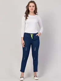 Blue Denim Lycra Side Stripe Jeans   Jeggings For Women-thumb2