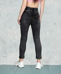 Stylish Quality for Women  Girls |  Black Washed Jogger Jeans-thumb3