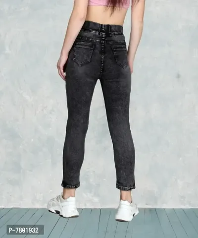 Stylish Quality for Women  Girls |  Black Washed Jogger Jeans-thumb4