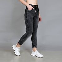 Stylish Quality for Women  Girls |  Washed Blue Jogger Jeans-thumb2