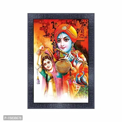 pnf Radha Krishna Wall Painting Synthetic frame-17382(10 * 14inch,Multicolour,Synthetic)