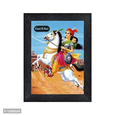 Jhansi Ki Rani Wood Photo Frames with Acrylic Sheet (Glass)(photoframe,Multicolour,8x6inch)-19764