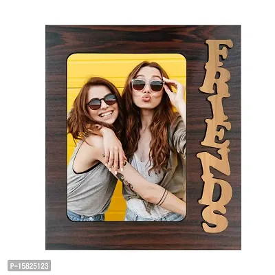 Generic Xpression Decor Friends Table Top Photo Frames Perfect for Office Table Decorations(5x7inch,Brown,Wood) (Friend 2), Small (PNF-photoframe-Love-1)