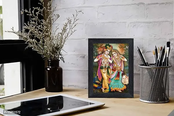 pnf Radha kishna Religious Wood Photo Frames with Acrylic Sheet (Glass) for Worship/Pooja(photoframe,Multicolour,6x8inch)-20028-thumb2