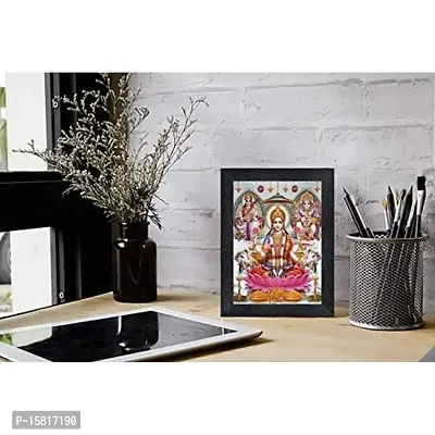 PnF Diwali Puja (laxmiji, Ganeshji,Saraswatiji) Religious Wood Photo Frames with Acrylic Sheet (Glass) for Worship/Pooja(photoframe,Multicolour,8x6inch) 20385, Wall Mount-thumb2