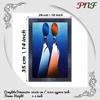 pnf modern abstract art Wood Photo Frames with Acrylic Sheet (Glass) (10 * 14inch,Multicolour,Synthetic) 383-thumb1