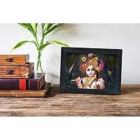 PnF Bal Krishna (Baby) Religious Wood Photo Frames with Acrylic Sheet (Glass) for Worship/Pooja(photoframe,Multicolour,8x6inch)-14624--thumb1