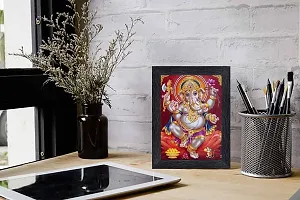 pnf Ganeshji Religious Wood Photo Frames with Acrylic Sheet (Glass) for Worship/Pooja(photoframe,Multicolour,6x8inch)-4885-thumb1