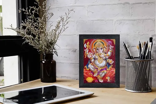 pnf Ganeshji Religious Wood Photo Frames with Acrylic Sheet (Glass) for Worship/Pooja(photoframe,Multicolour,6x8inch)-4885-thumb2