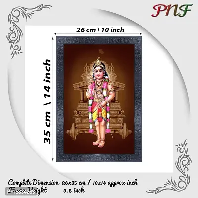 pnf Lord Murugan Religious Wood Photo Frames with Acrylic Sheet (Glass) for Worship/Pooja 20879(10 * 14inch,Multicolour,Synthetic)-thumb2