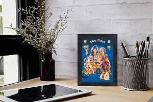 pnf Bhole Nath parivar (Maa Parvati, Ganesh, Kartikey and Shiv Shankar) Religious Wood Photo Frames(photoframe,Multicolour,6x8inch)-20684-photoframe-5x7.jpg-thumb1