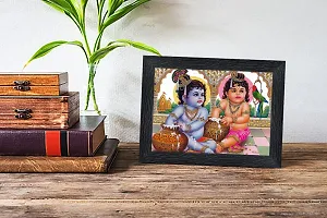 pnf Bal Krishna (Baby) Religious Wood Photo Frames with Acrylic Sheet (Glass) for Worship/Pooja(photoframe,Multicolour,6x8inch)-20043--thumb1