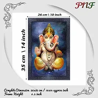 pnf Ganesh Wall Painting Synthetic frame-90104(10 * 14inch,Multicolour,Synthetic)-thumb1