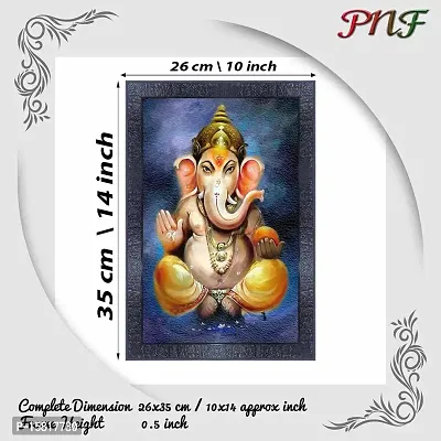 pnf Ganesh Wall Painting Synthetic frame-90104(10 * 14inch,Multicolour,Synthetic)-thumb2