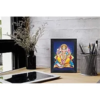 PnF Ganeshji Religious Wood Photo Frames with Acrylic Sheet (Glass) for Worship/Pooja(photoframe,Multicolour,8x6inch)-20644-thumb1