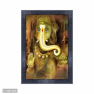 pnf Ganesh Wall Painting Synthetic frame-16472(10 * 14inch,Multicolour,Synthetic)