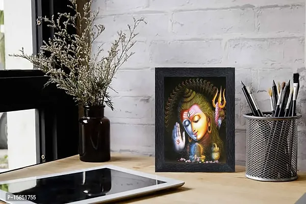 pnf Shankar Bhole Nath Religious Wood Photo Frames with Acrylic Sheet (Glass) for Worship/Pooja(photoframe,Multicolour,6x8inch)-20340-photoframe-5x7.jpg-thumb2