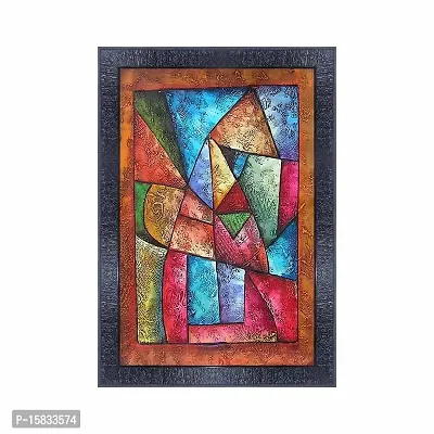 pnf modern abstract art Wood Photo Frames with Acrylic Sheet (Glass) (10 * 14inch,Multicolour,Synthetic) 3448