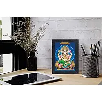 PnF Ganeshji Religious Wood Photo Frames with Acrylic Sheet (Glass) for Worship/Pooja(photoframe,Multicolour,8x6inch)-20647-thumb1