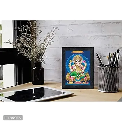 PnF Ganeshji Religious Wood Photo Frames with Acrylic Sheet (Glass) for Worship/Pooja(photoframe,Multicolour,8x6inch)-20647-thumb2