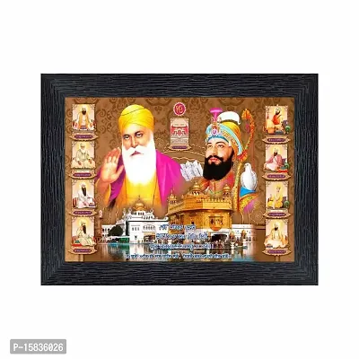 pnf Guru Nanak with dus (10) Guru Religious Wood Photo Frames with Acrylic Sheet (Glass) for Worship/Pooja(photoframe,Multicolour,6x8inch)-20772-photoframe-5x7.jpg
