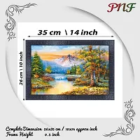 pnf Landscape hand painting scenery art Wood Frames with Acrylic Sheet (Glass) 14755-(10 * 14inch,Multicolour,Synthetic)-thumb1