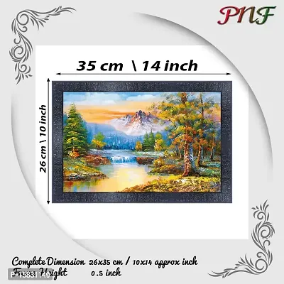 pnf Landscape hand painting scenery art Wood Frames with Acrylic Sheet (Glass) 14755-(10 * 14inch,Multicolour,Synthetic)-thumb2