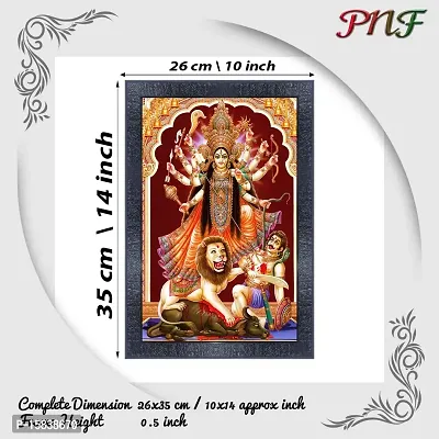 pnf Kali mata ji Religious Wood Photo Frames with Acrylic Sheet (Glass) for Worship/Pooja 20887(10 * 14inch,Multicolour,Synthetic)-thumb2