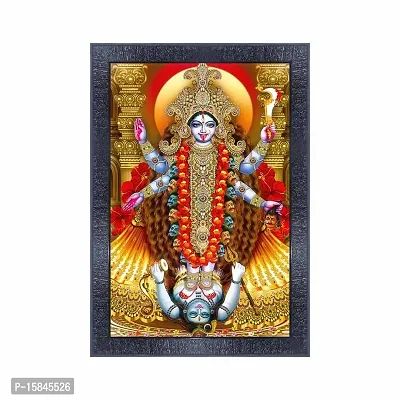 pnf Kali Mata ji Religious Wood Photo Frames with Acrylic Sheet (Glass) for Worship/Pooja 20857(10 * 14inch,Multicolour,Synthetic)