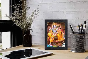 pnf Radha kishna Religious Wood Photo Frames with Acrylic Sheet (Glass) for Worship/Pooja(photoframe,Multicolour,6x8inch)-22358-thumb1