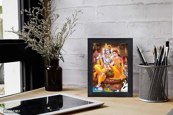 pnf Radha kishna Religious Wood Photo Frames with Acrylic Sheet (Glass) for Worship/Pooja(photoframe,Multicolour,6x8inch)-22358-thumb2