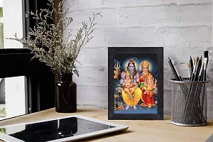 pnf Bhole Nath parivar (Maa Parvati, Ganesh, Kartikey and Shiv Shankar) Religious Wood Photo Frames(photoframe,Multicolour,6x8inch)-20052-photoframe-5x7.jpg, wall mount-thumb1