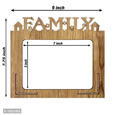 Xpression Decor Family Table Top Photo Frames Perfect for Office Table Decorations(5x7inch,Brown,Wood) (Family 1) ,Tabletop-thumb3