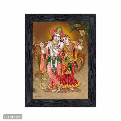 pnf Radha kishna Religious Wood Photo Frames with Acrylic Sheet (Glass) for Worship/Pooja(photoframe,Multicolour,6x8inch)-22506