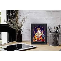 PnF Ganeshji Religious Wood Photo Frames with Acrylic Sheet (Glass) for Worship/Pooja(photoframe,Multicolour,8x6inch)-20066-thumb1