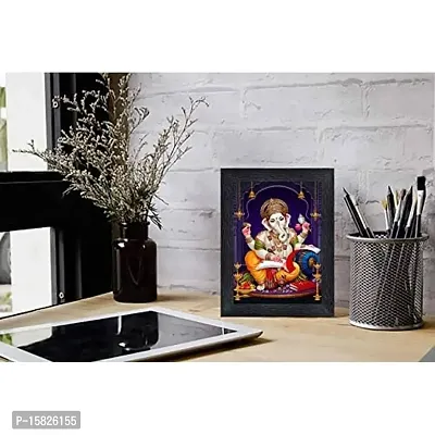 PnF Ganeshji Religious Wood Photo Frames with Acrylic Sheet (Glass) for Worship/Pooja(photoframe,Multicolour,8x6inch)-20066-thumb2