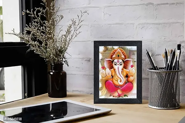 pnf Ganeshji Religious Wood Photo Frames with Acrylic Sheet (Glass) for Worship/Pooja(photoframe,Multicolour,6x8inch)-20363-thumb2