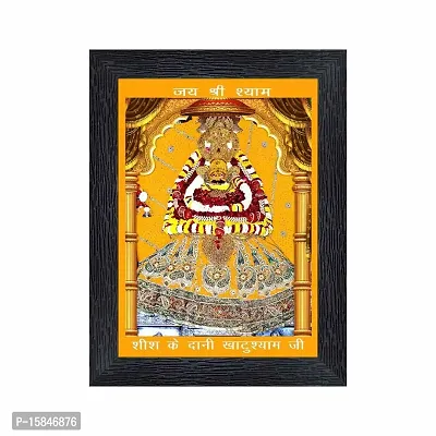 pnf Shree Khatu Shyam Religious Wood Photo Frames with Acrylic Sheet (Glass) for Worship/Pooja(photoframe,Multicolour,6x8inch)-20843