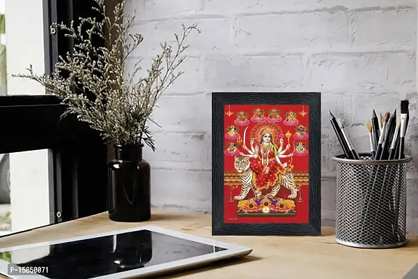 pnf Durga Maa Religious Wood Photo Frames with Acrylic Sheet (Glass) for Worship/Pooja(photoframe,Multicolour,6x8inch)-20098-thumb2