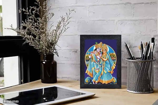 pnf Radha kishna Religious Wood Photo Frames with Acrylic Sheet (Glass) for Worship/Pooja(photoframe,Multicolour,6x8inch)-20423-thumb2