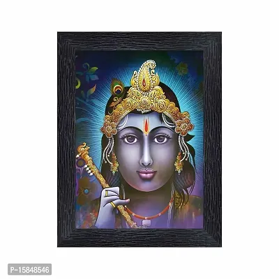 pnf Bal Krishna (Baby) Religious Wood Photo Frames with Acrylic Sheet (Glass) for Worship/Pooja(photoframe,Multicolour,6x8inch)-20342--thumb0