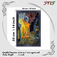 pnf Hand Painted Landscape Scenery Wood Photo Frames with Acrylic Sheet (Glass) (10 * 14inch,Multicolour,Synthetic) 846-thumb1