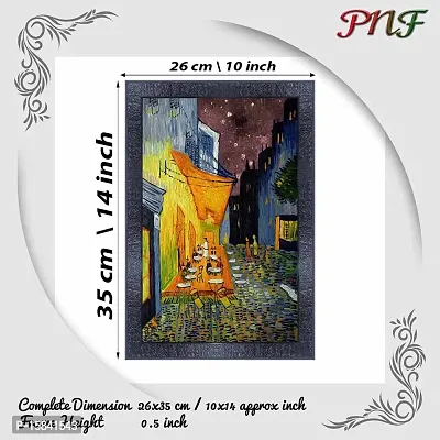 pnf Hand Painted Landscape Scenery Wood Photo Frames with Acrylic Sheet (Glass) (10 * 14inch,Multicolour,Synthetic) 846-thumb2