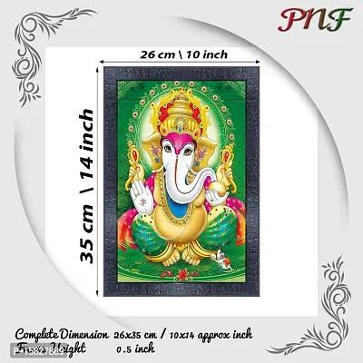 pnf Ganesh Wall Painting Synthetic frame-14789(10 * 14inch,Multicolour,Synthetic)-thumb2