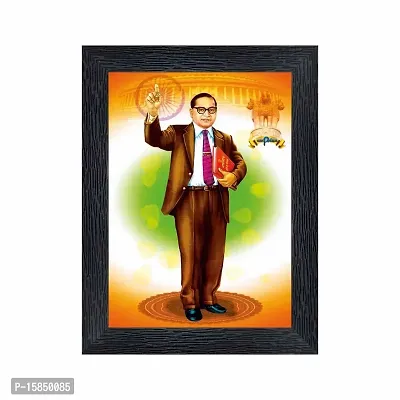 pnf Dr. B. R. Ambedkar Wood Photo Frames with Acrylic Sheet (Glass)(photoframe,Multicolour,6x8inch)-19832